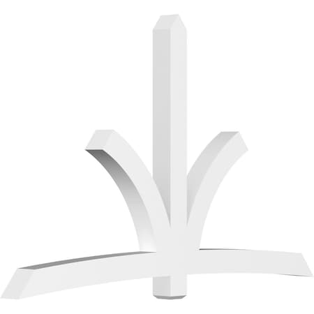Ekena Millwork Davenport Architectural Grade PVC Gable Bracket, 108"W x 67 1/2"H x 6"D x 6"F, 15/12 Pitch GBP108X68X0606DAV00